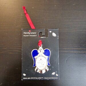 NWT Harvey Lewis Angel Ornament Mini Picture Frame Swarovski Crystal 2.25"